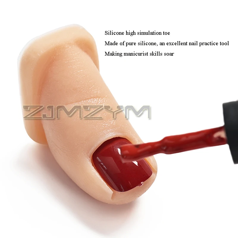 2PCS/set Nail Practice Toe Nail Painting Carved Practice Toe Pure Silicone Simulation Toe For Nail Art Trainer Practice Display
