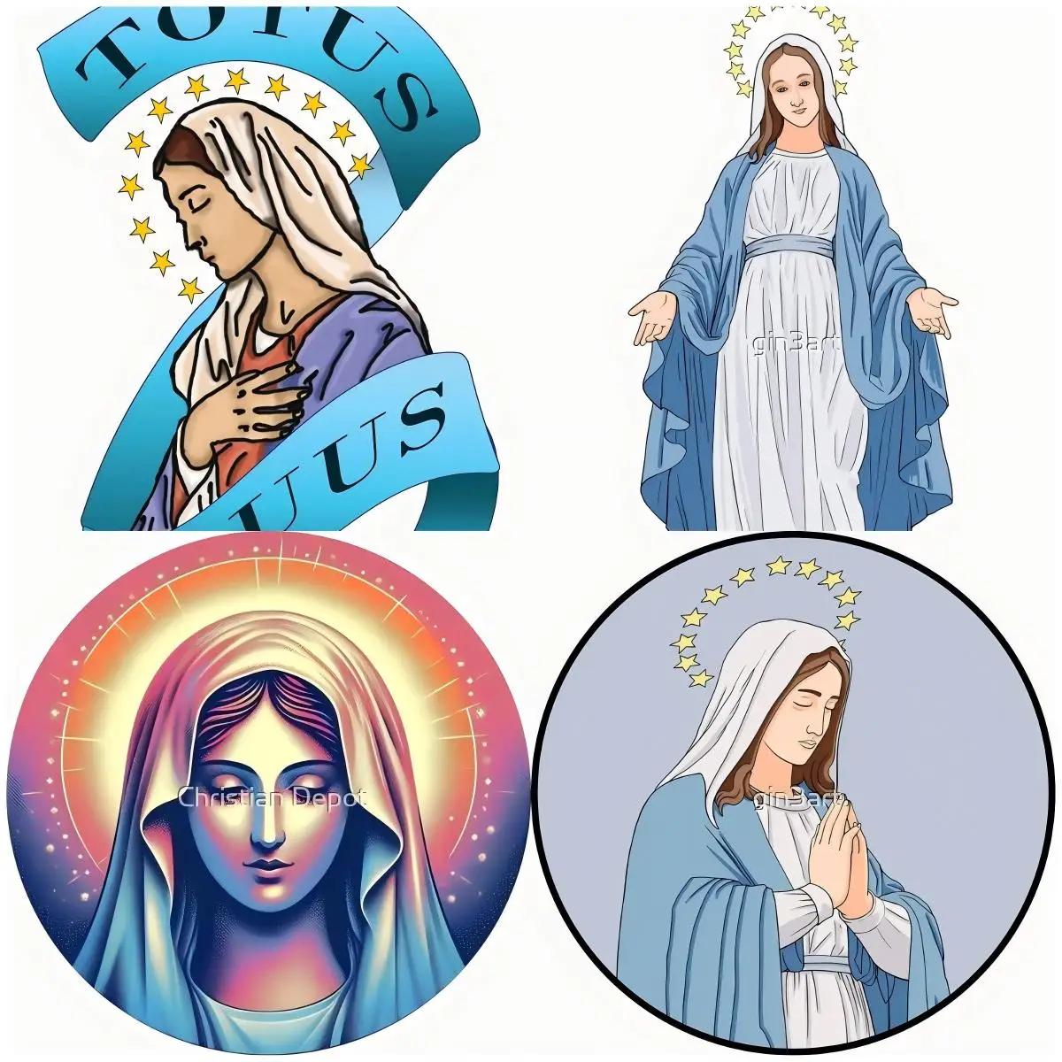 Saint Mary Mother God Car Bumper Window Tool Box Sticker