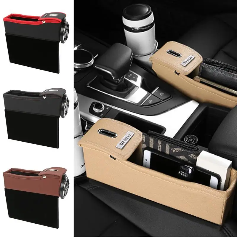 Side Storage Box For Car Armrest Side Filler Storage Tray For Automotive Auto Console Side Extra Storage Boxes For Phone Glasses