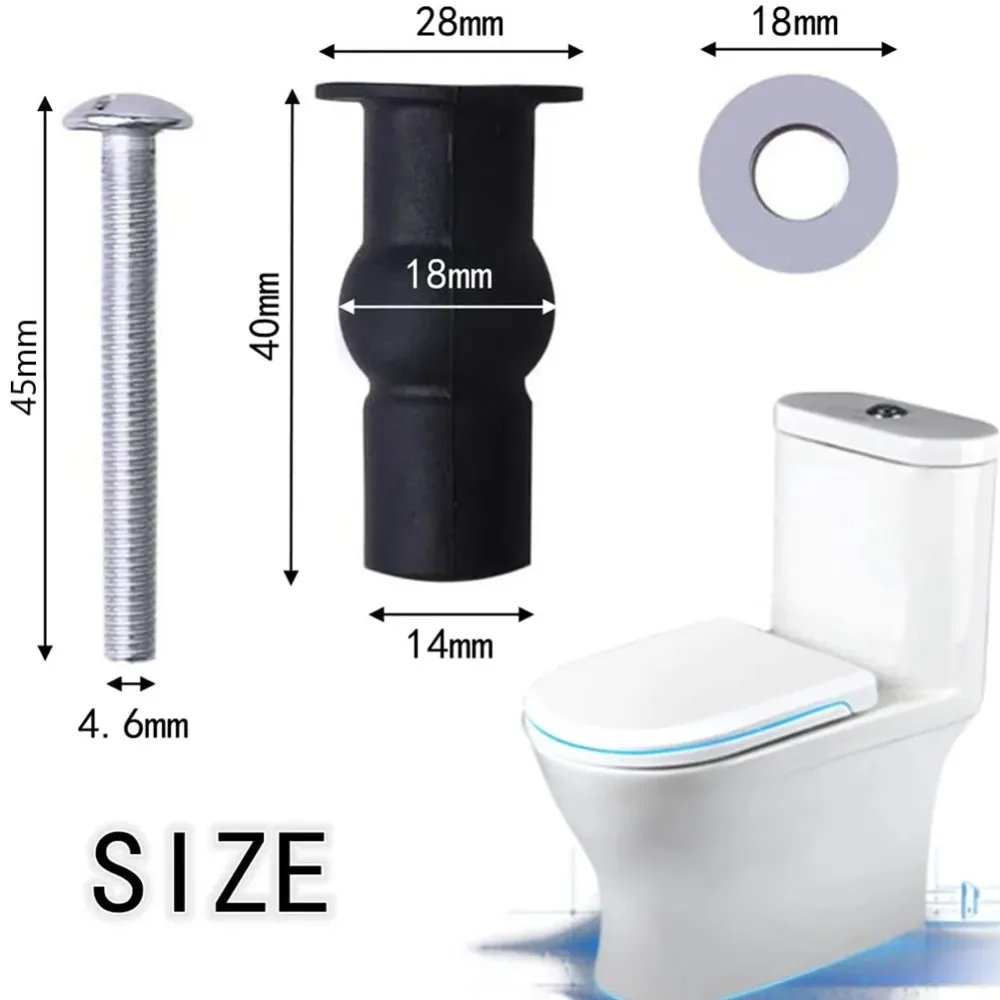Toilet Seat Screw Hinge Expansion Rubber Top Universal Nut Cover Tray Fixing Toilet Blind Hole Bathroom Toilet Seat Parts