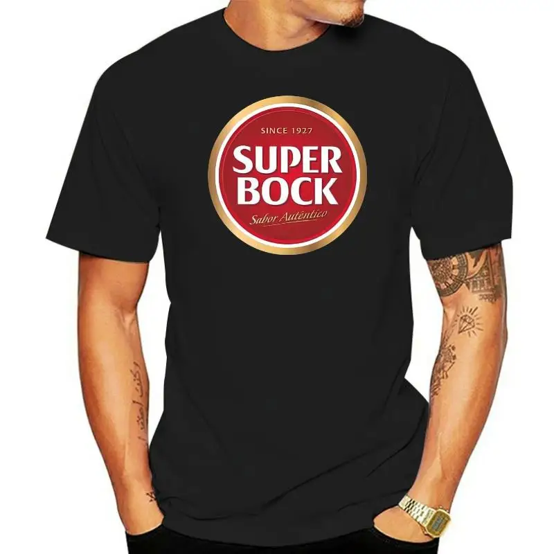 Camiseta de moda de ocio para hombre, ropa de calle Harajuku, 2024 algodón, con estampado de Super Bock Beer, Portugal, 100%