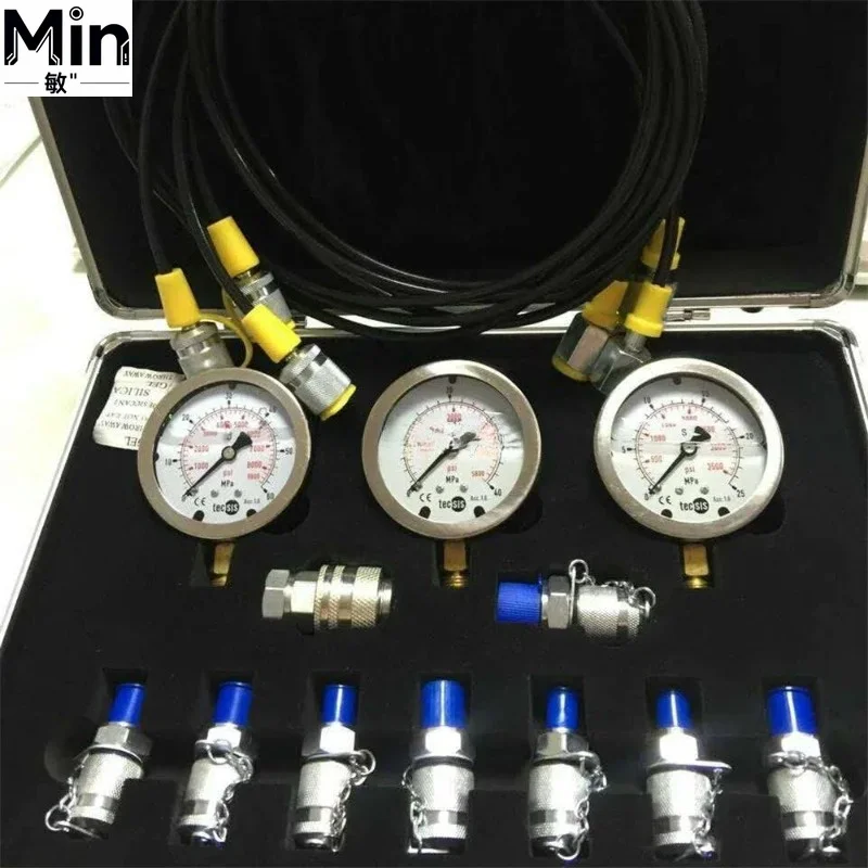 High Precision Industrial Hydraulic Oil Pressure Gauge Stainless Steel Case Thread Connection Hydraulic System Pressure