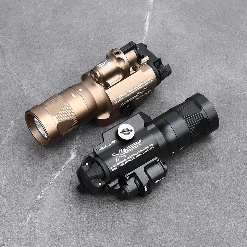 

Softair Surefir SF Tactical Flashlight X400 X400V Hunting Weapon Led Strobe Scout Light Red Dot Laser Sight Rifle Fit 20mm Rail