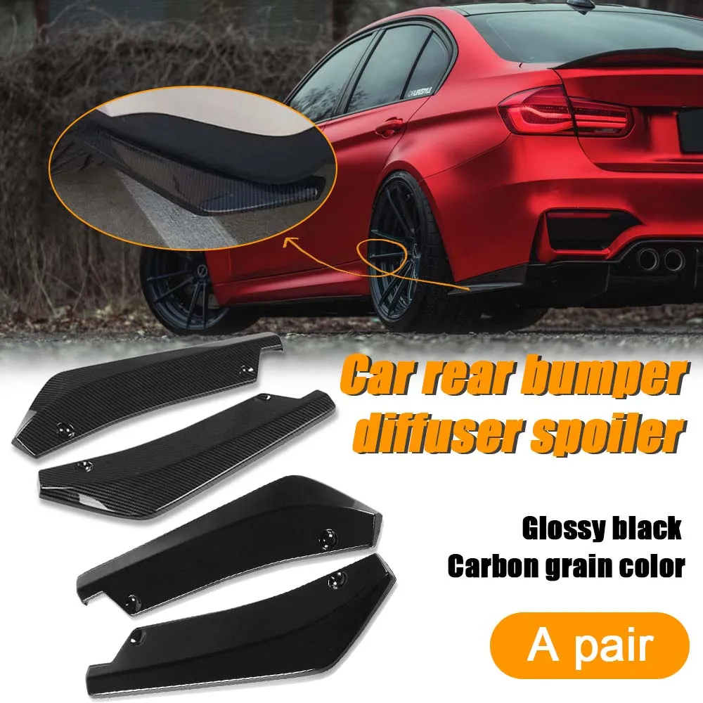 

Набор универсального автомобильного заднего бампера, диффузор для губ, сплиттер, спойлер, защита от царапин, задний угол, задняя крышка, задний спойлер, модернизация