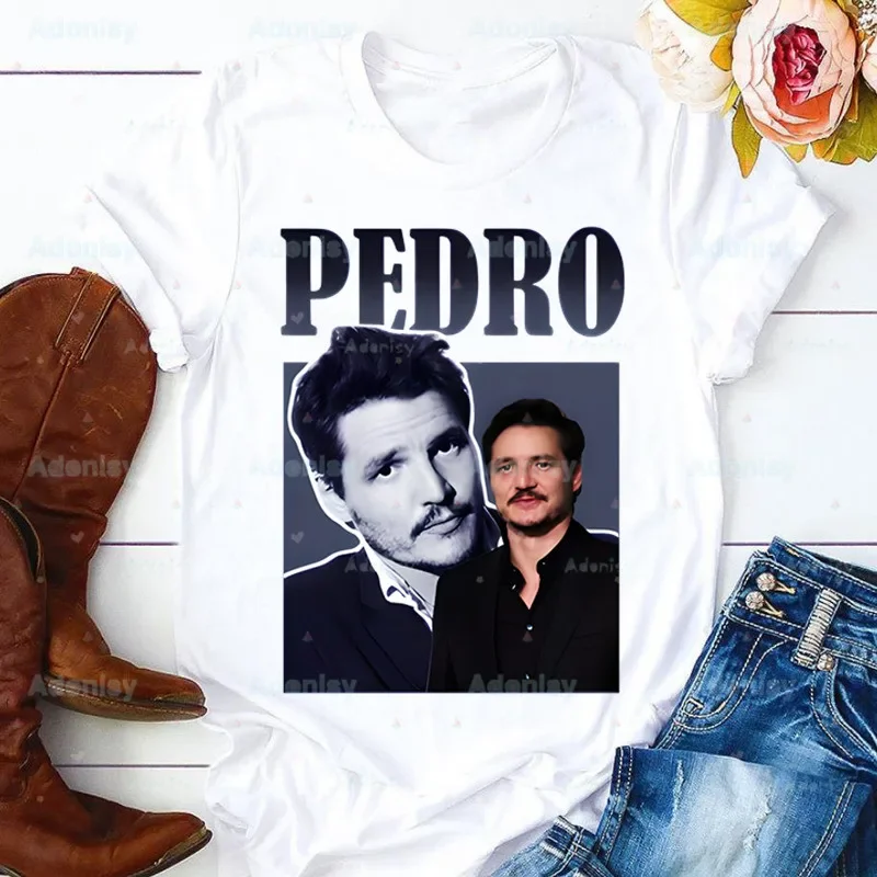 Pedro Pascal Vintage Daddy‘s Girl T-shirts Women Summer Graphic Tees Funny Shirts For woman tshirts Crew Neck Harajuku Tops