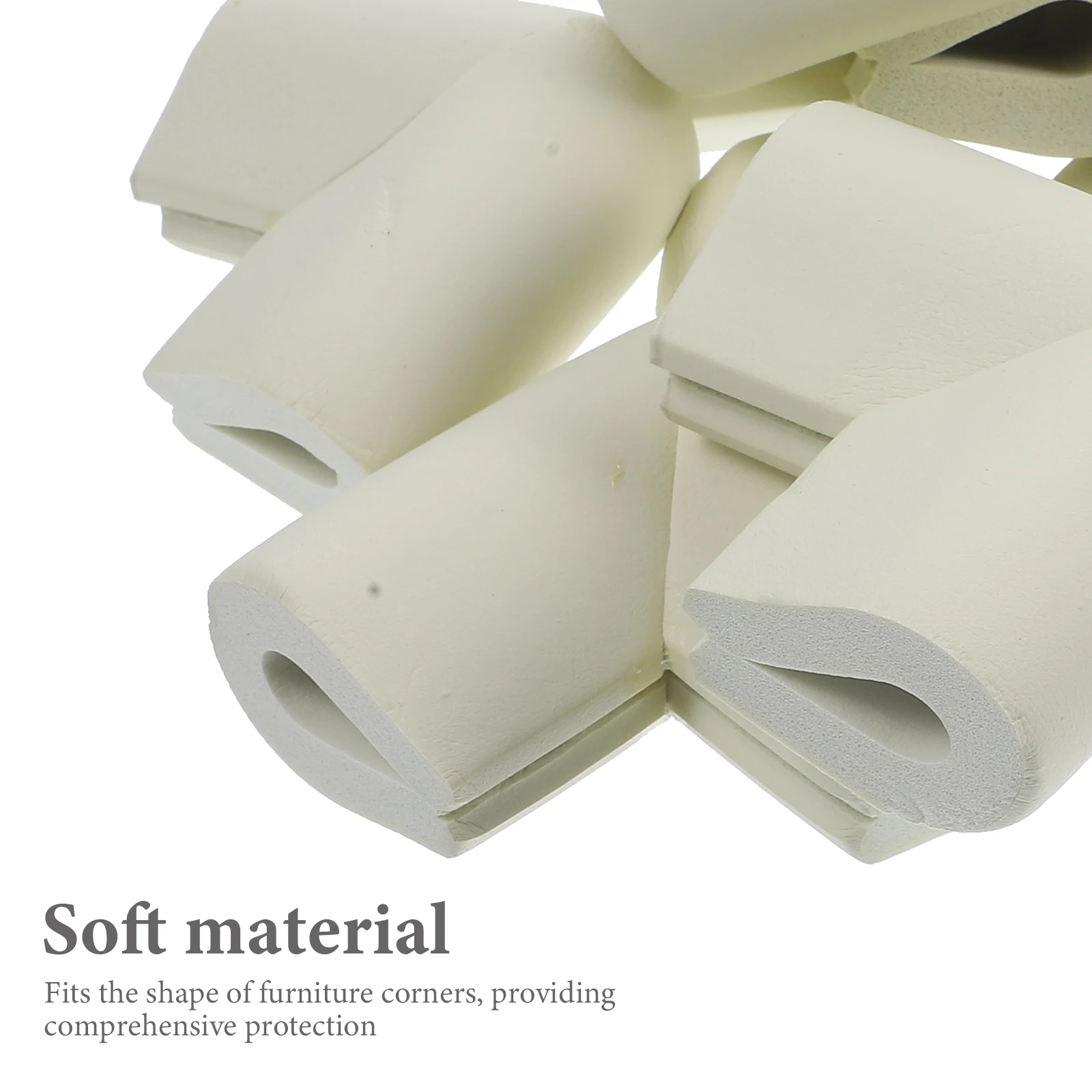 

12pcs U Shaped Foam Corner Protectors Furniture Edge Safeguard Ivory White Protective Covers Anti Collision Damage