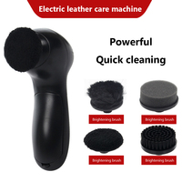 Handheld Automatic Shoe Brush Battery Powered Electric Leather Care Kit Replaceable Shoe Polisher Brush Adjustable for Going Out