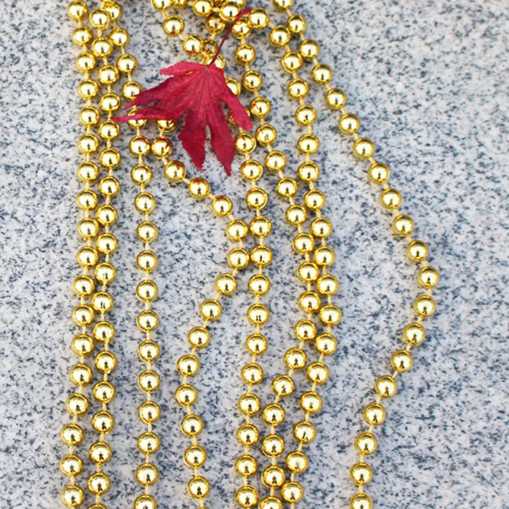 

Electroplating Gold Beads Chain 8 MM Round Heart Shape for Christmas Party Wedding DIY Decoration Beads String