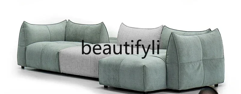 Free combination large flat horizontal hall double-sided fabric sofa