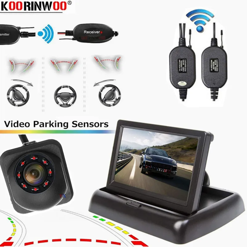 OOWLIVEE Car Intellgent System Dynamic Trajectory Car Camera Rear view Monitor With Camera Colorful Back up Car Parking System