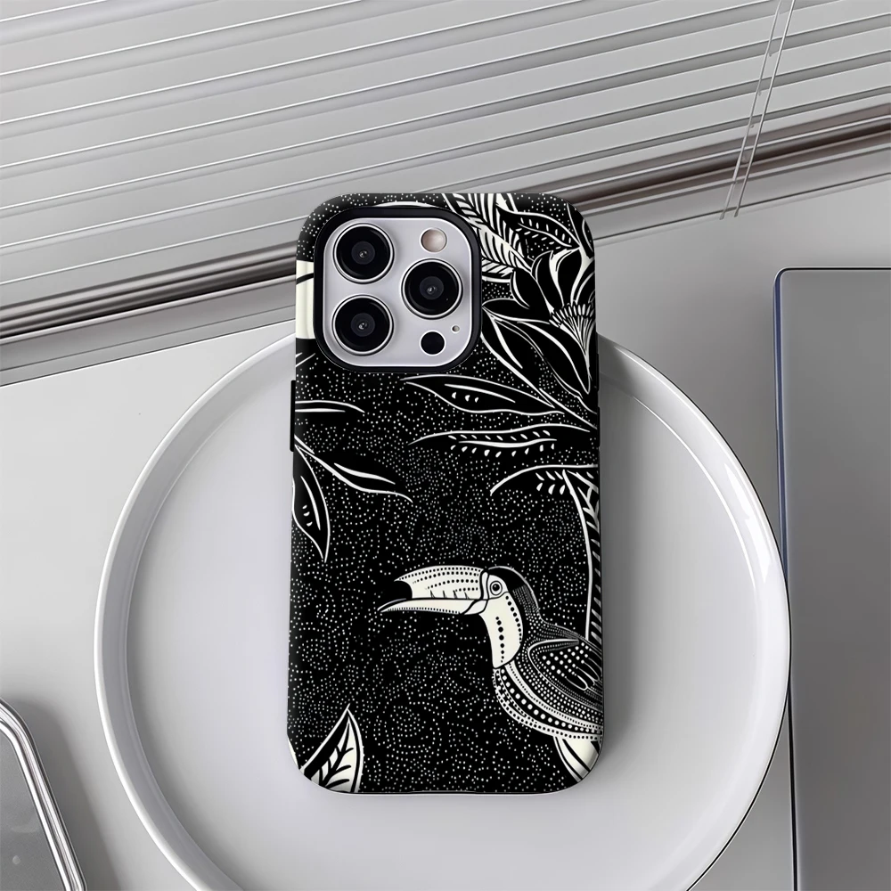 Toucan Jungle Print Phone Case for Samsung Galaxy S20 S23 S24 S25 S26 FE Plus Ultra Edge 4G 5G Luxury Double-layer Back Cover