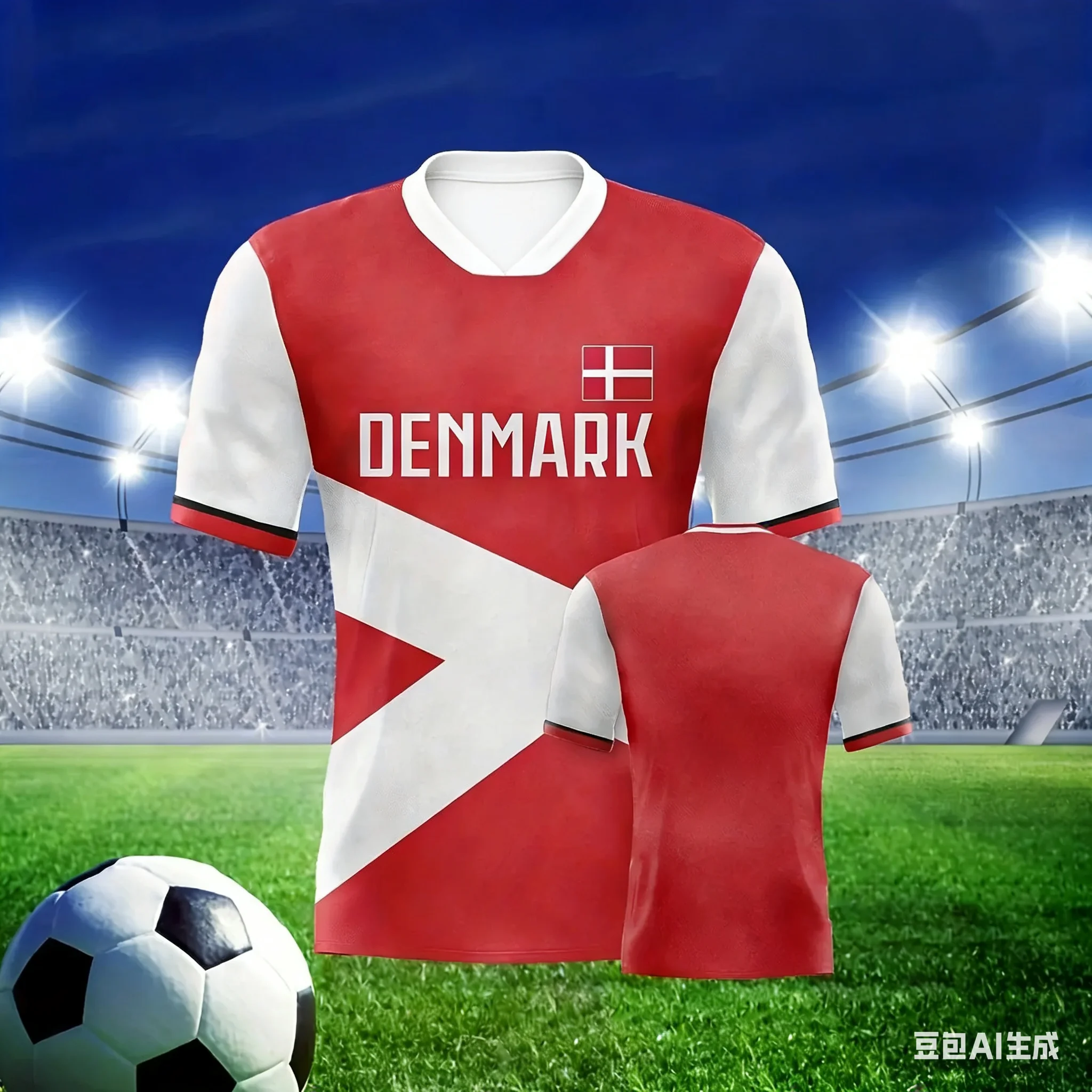 European Football Fan Jerseys V-Neck Short-Sleeved Shirts Spectator Apparel Training Apparel Outdoor Sportswear Holiday Gifts