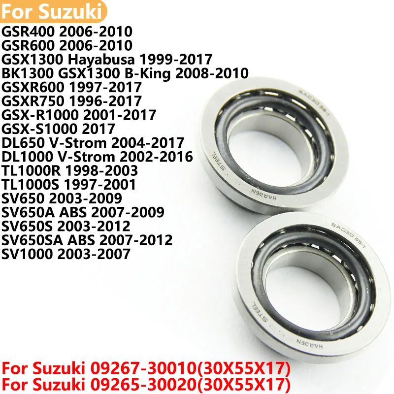 

Steering Head Bearing Kit For Suzuki GSX1300 GSR400 GSR600 Hayabusa BK1300 B-King GSXR600 GSXR750 09267-30010 09265-30020