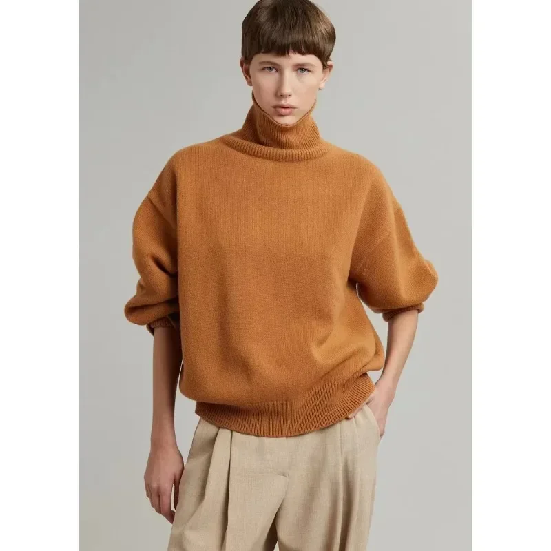 FKS@ LUXURY Pullovers 2024 Autumn/Winter Kendou Same Style Sweater High Neck Slim and Lazy Sweater Small Top