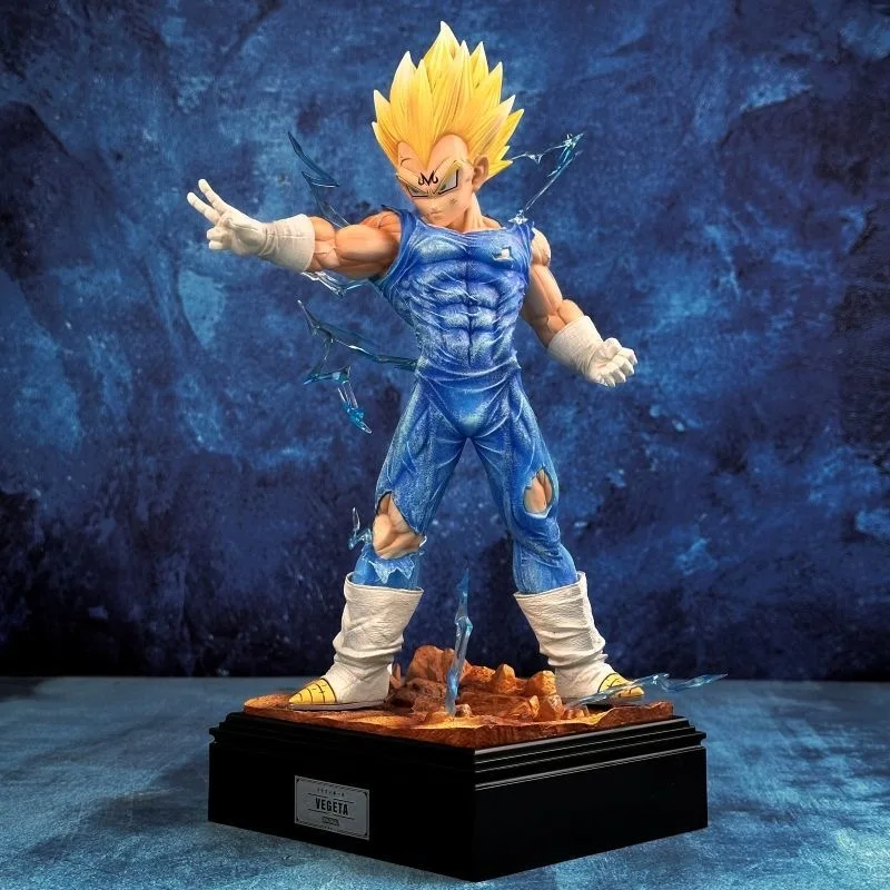 Figura de Anime Dragon Ball, Ssj2 Majin Vegeta, Figuras de Acción, Exquisita Estatua de PVC con Base, Modelo Coleccionable, Juguete para Regalo