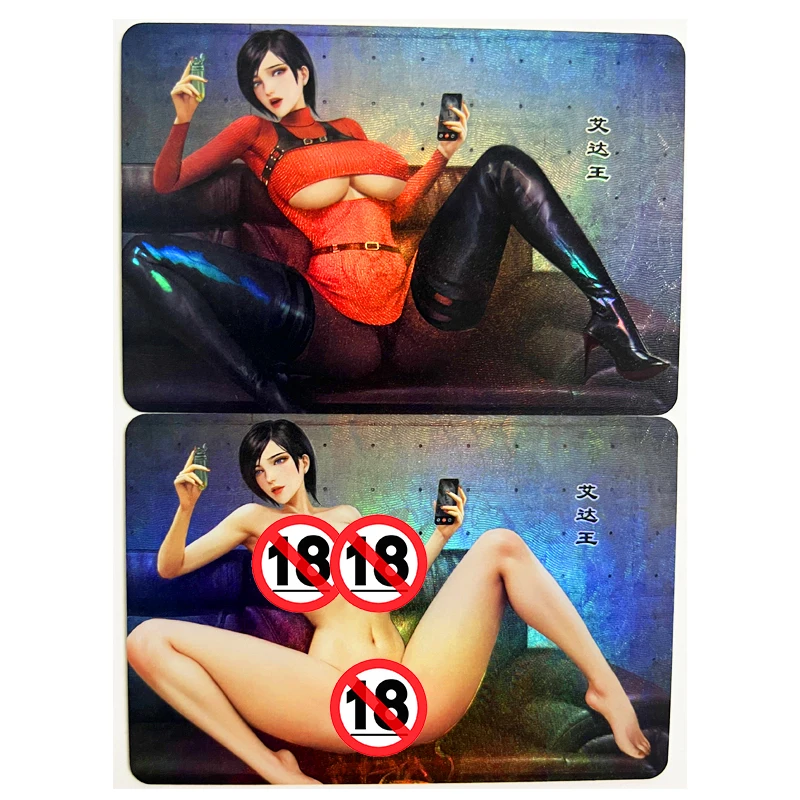 2pcs/set Ada Wong ACG Sexy Nude Toys Hobbies Hobby Collectibles Game Collection Anime Cards