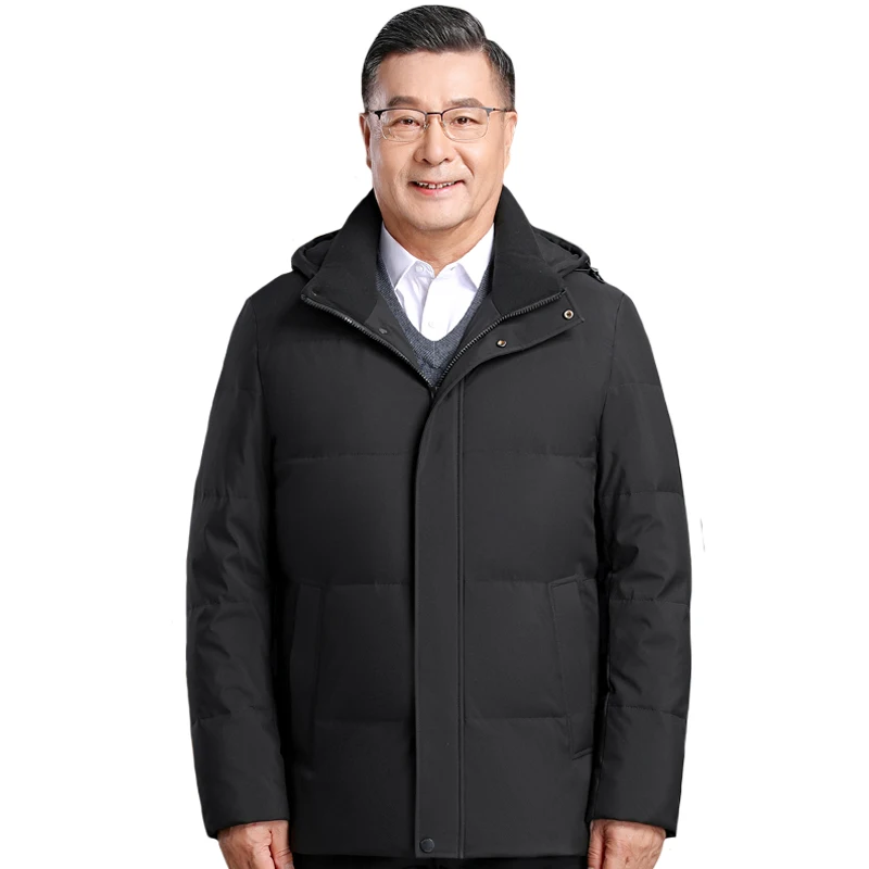 Middle aged Men Puffer Jacket Winter 2023 New Plus Size 90% White Duck Down Coat For Men Outerwear Thick Warm Winter Parkas