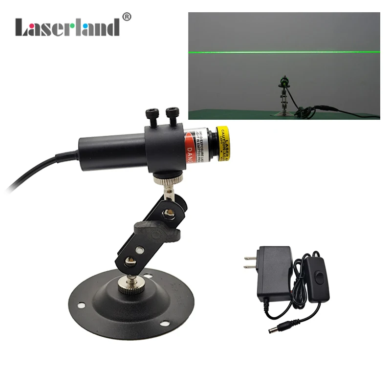 

532nm Green Line Laser Generator Module Diode Locator 30mW 50mW Alignment for Wood Stone Cutting Stage Lighting