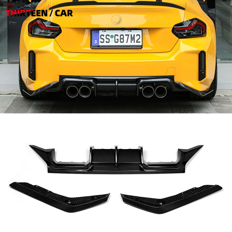 

Dry Carbon Fiber Diffuser For BMW M2 G87 2023+ Rear Bumper Rear Lip Diffuser TR Style Rear Spoiler Body Kits Trim Accessories