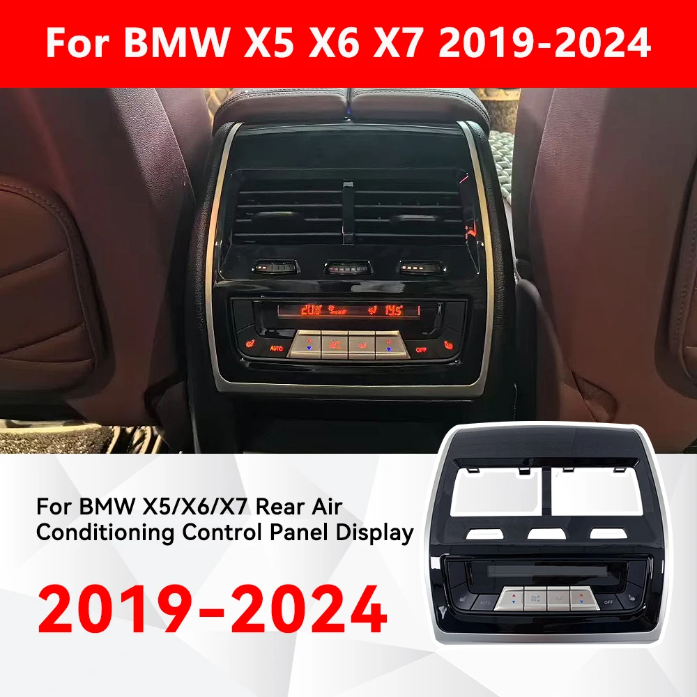 Panel sterowania klimatyzacją tylną do BMW X5 X6 X7 serii G 2019-2024, odtwarzacz multimedialny samochodowy, deska klimatyzacji.