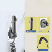 Water-saving Handheld Bidet Sprayer Set High Pressure Adjustable Bathroom Shower Head Easy To Install Non-leakage Toilet Douche