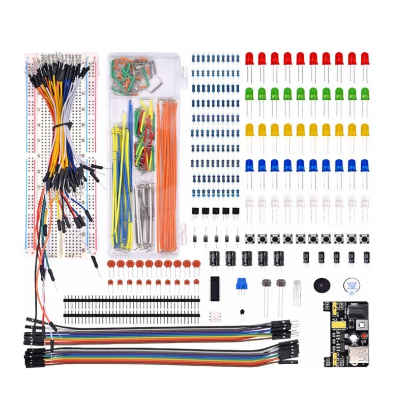 

Basic Kit for DIY Arduino Projcet R3 Mega2560 Breadboard Jumper Wires Electronic Components Set For Arduino With Retail Box