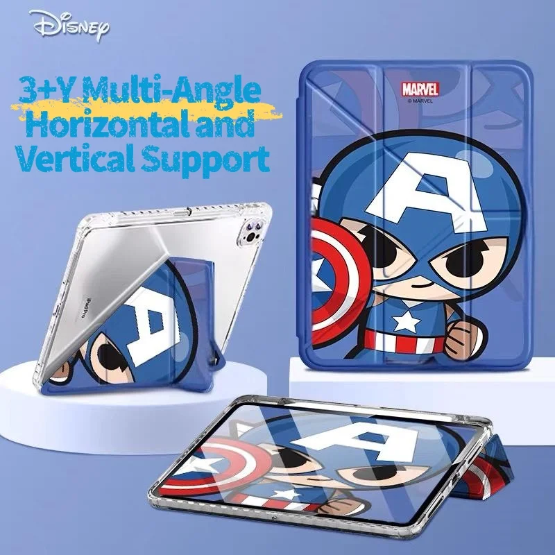 

Disney Cartoon Marvel Character Tablet Protective Case For IPad 8th 9th 10th Gen Air 3 4 5 10.9 Pro12.9 inch Mini 6 7 8.3inch