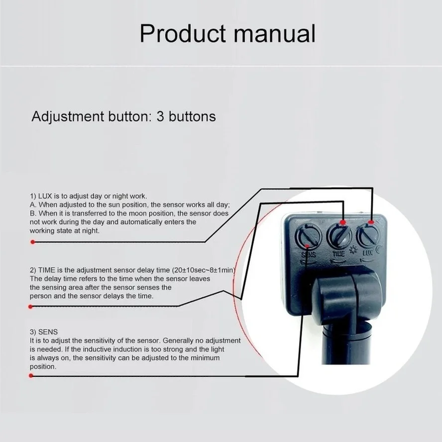 MunLii AC85-265V PIR Motion Sensor Outdoor Indoor Infrared Light Switch With LED Light Sensitive IP54 Time Delay Home Lighting