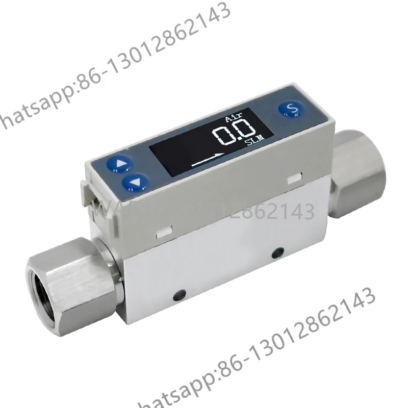 Digital Display High Precision TC5200 Thermal Gas Mass Flowmeter Air Nitrogen Oxide Helium Micro Gas Flow Meter