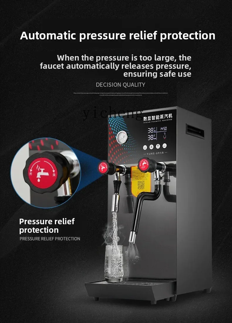 

ZZ steam boiling water machine Commercial milk tea shop equipment Full set Milk foam machine water boiler