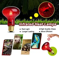 Lampada riscaldante rossa per animali domestici E27 giorno notte per lampada serpente anfibio lampadina termica per rettili luce UV 25/50/75/60/40/100W AC220-240V