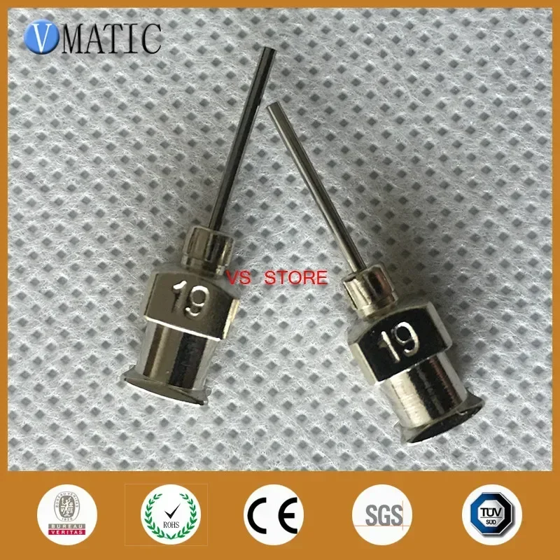 Free Shipping 0.5 Inch Tip Length 19G All Metal Tips Blunt Stainless Steel 12Pcs Dispensing Syringe Needle Tips 1/2 Inch
