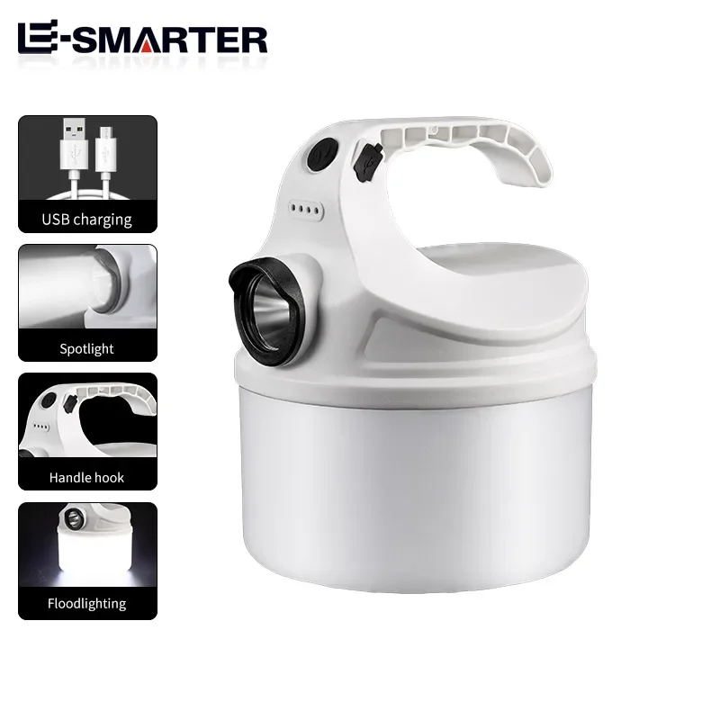 Portable Outdoor Led Camping Lantern Dimmable Emergency Light Rechargeable Waterproof Flash Lamp USB Rechargeable Light