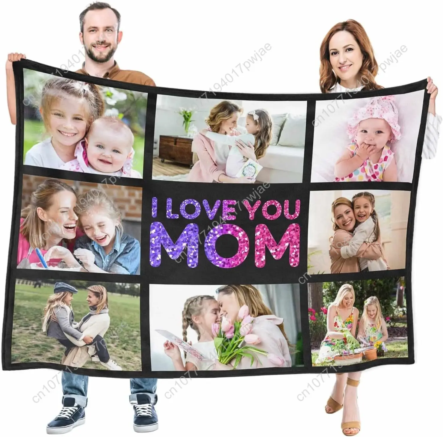 بطانيات مخصصة هدايا عيد الميلاد للأم من الابنة، بطانية صورة شخصية، بطانيات مخصصة مع صور، أفضل أمي إي