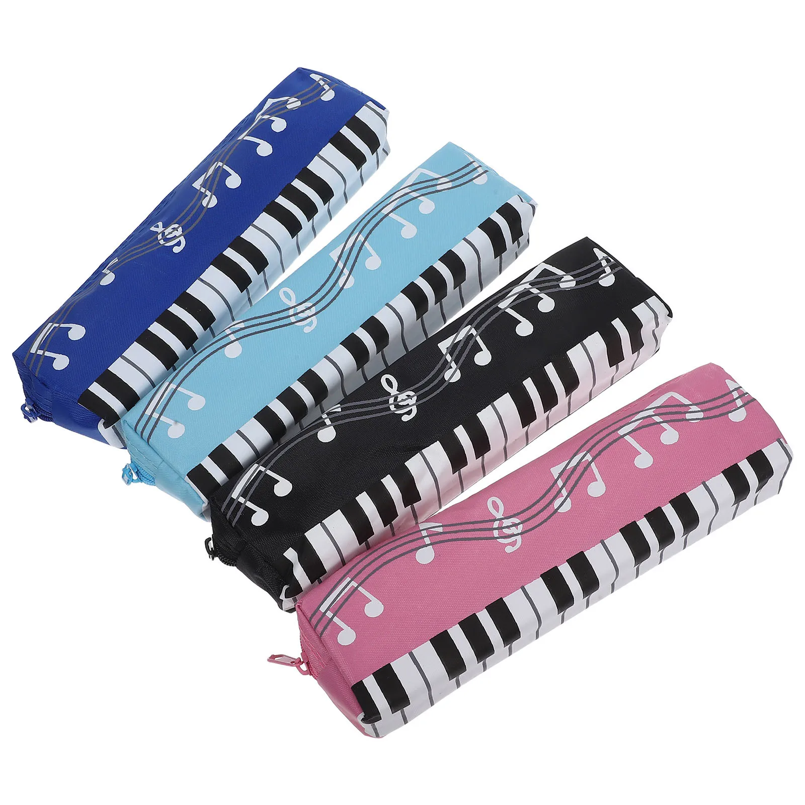 

4Pcs Special Pencil Case Piano Pattern Students Pen Pouch Music Note Pencil Bag for School Stationery Storage Lightweight Easy