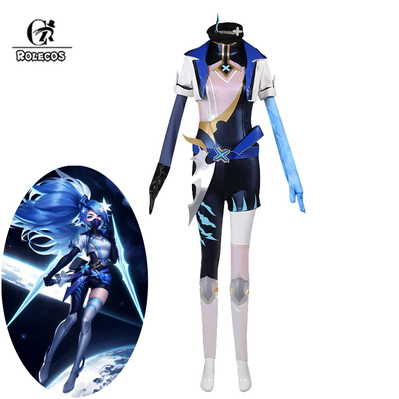 ROLECOS Game LOL Drx Akali Cosplay Costume Akali New Skin Sexy Women Uniform Halloween Party Fullset Outfit Suit