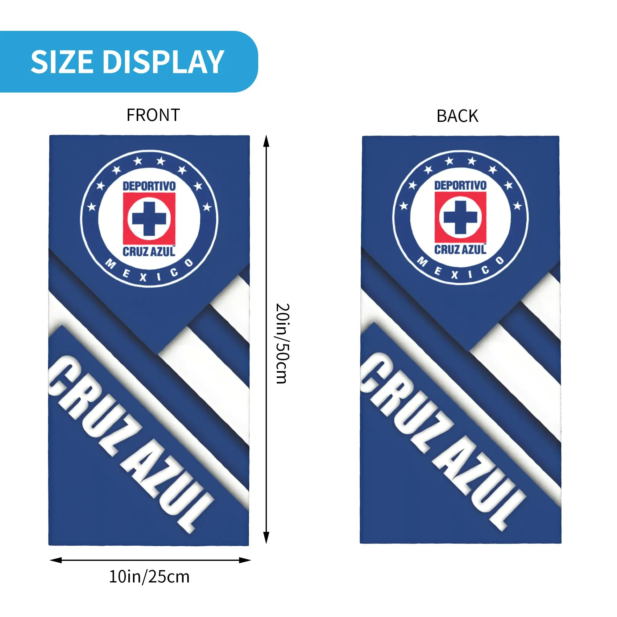 Mexico Football Club Soccer FC Cruz Azul Winter Headband Neck Warmer Women Men Ski Cycling Tube Scarf  Face Bandana Gaiter view 2