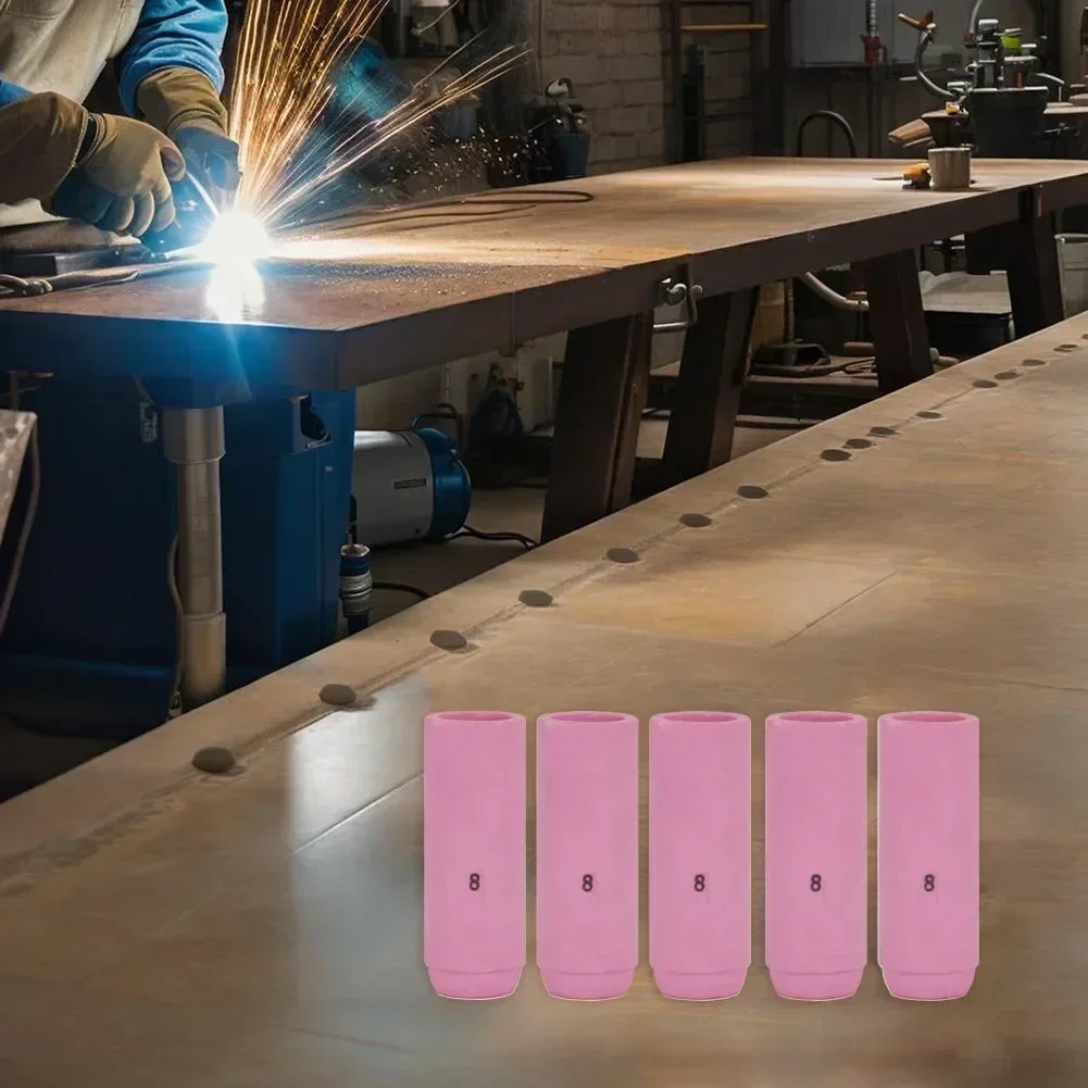 5PCS For TIG Alumina Nozzles Shield Cups 10N46 Featuring 12 5mm Aperture for WP 17 18 26 and Compatible For TIG Torches