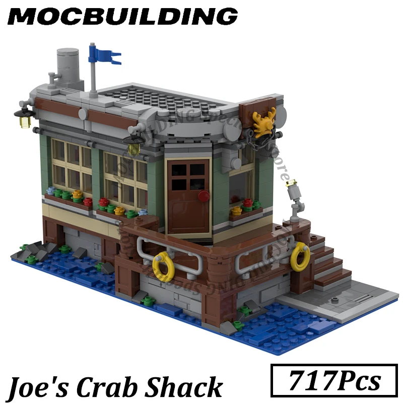 

Seaside Restaurant with Dock Modular Buildings MOC Building Block DIY Display Brick Toy Gift Christmas Present