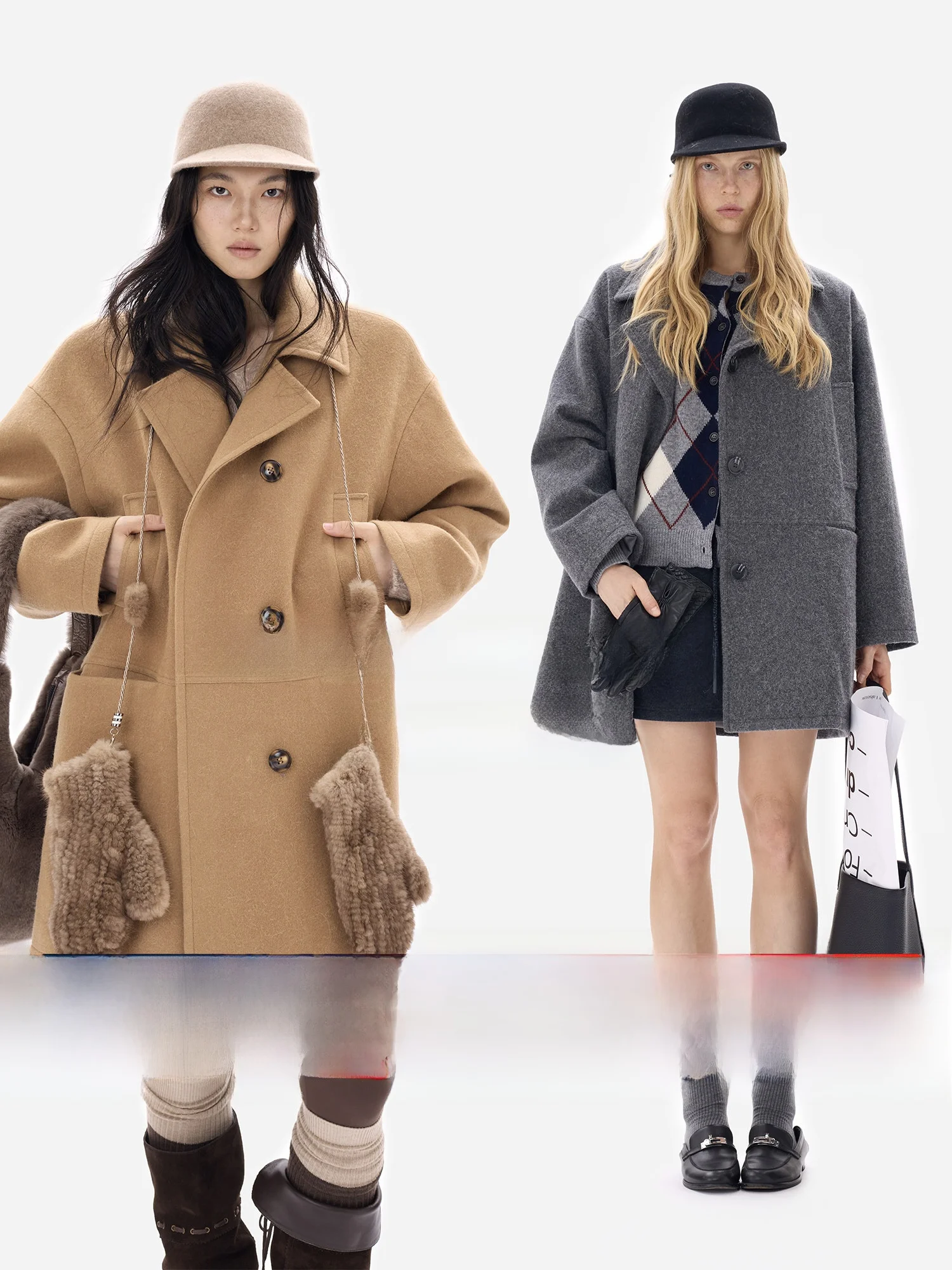 

Женское модное пальто EGU YUE из верблюжьей шерсти, повседневное, универсальное, средней длины