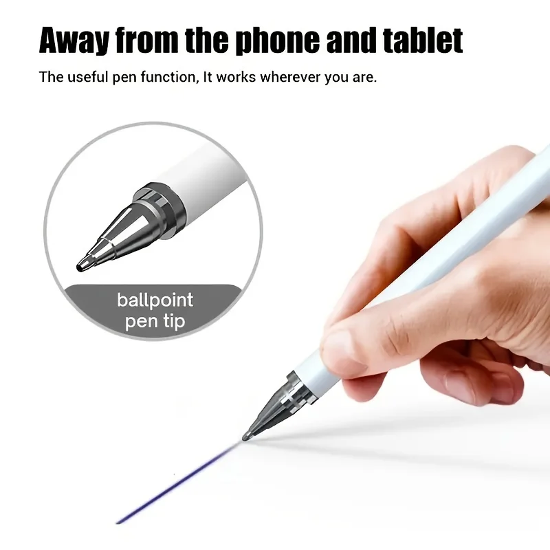 2PCS Universal Stylus Pen For Tablet Mobile Android IOS Phone iPad Accessories Drawing Tablet 2 in 1 Capacitive Screen Touch Pen