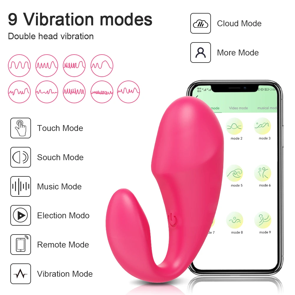 APP Fernbedienung Dildo Vibrator für Frauen Drahtlose Bluetooth G Spot Vibrator Weibliche Clit Vibrierende Höschen Ei mit 2 Motoren