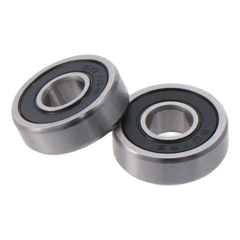 10pcs 7mm x 19mm x 6mm Deep Groove Ball Bearing Carbon Steel 607-2RS Double Sealed Bearings Single-row Pre-lubricated