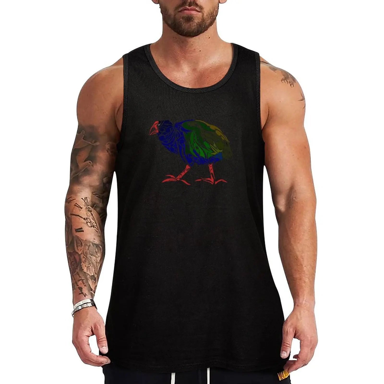 Koru Takahe Bird - Native to New Zealand Tank Top Men's gym Muscle fit Gym wear