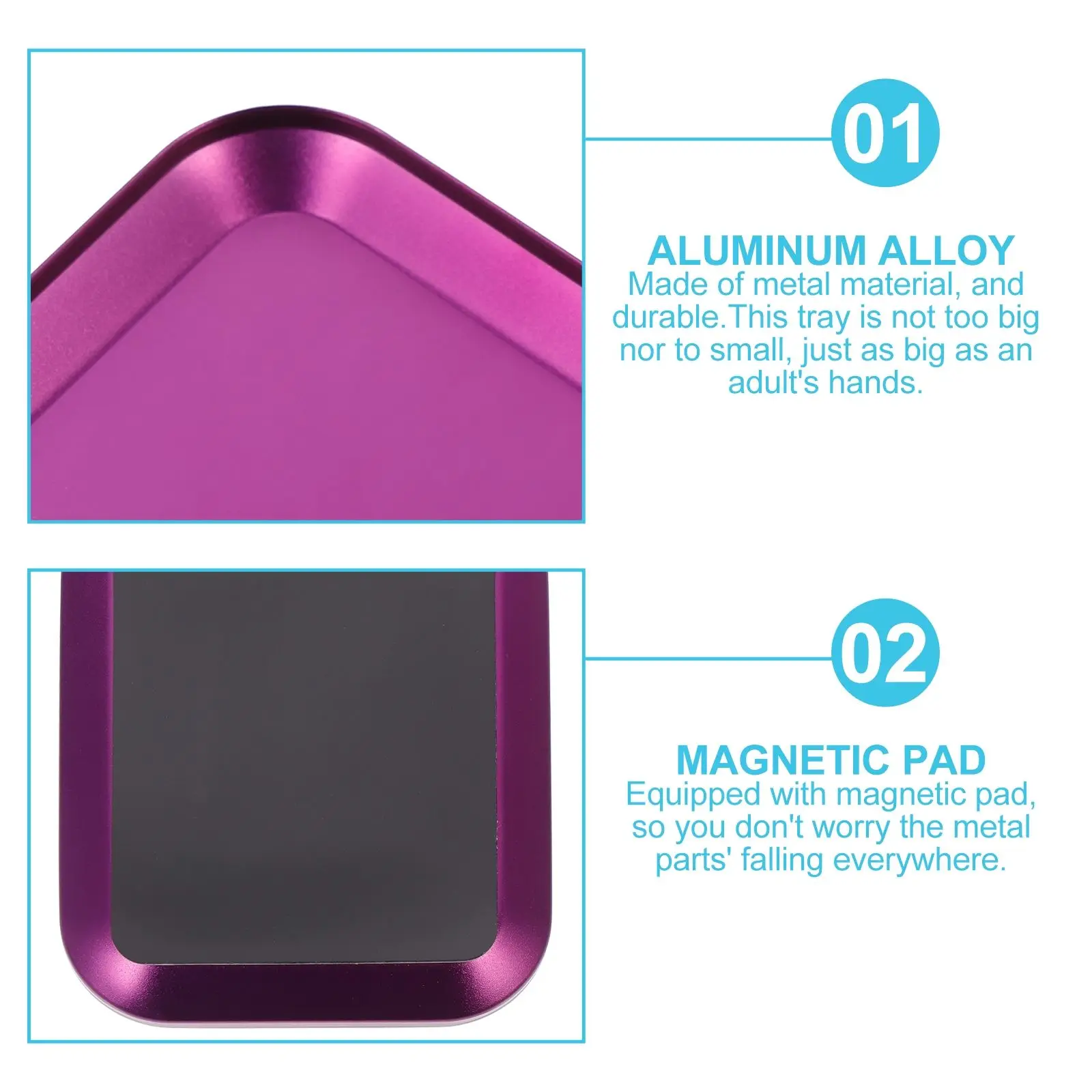 Holder Magnets Screw Tray with Magnetic Car Purple Metal Work Mobile Phone Stand
