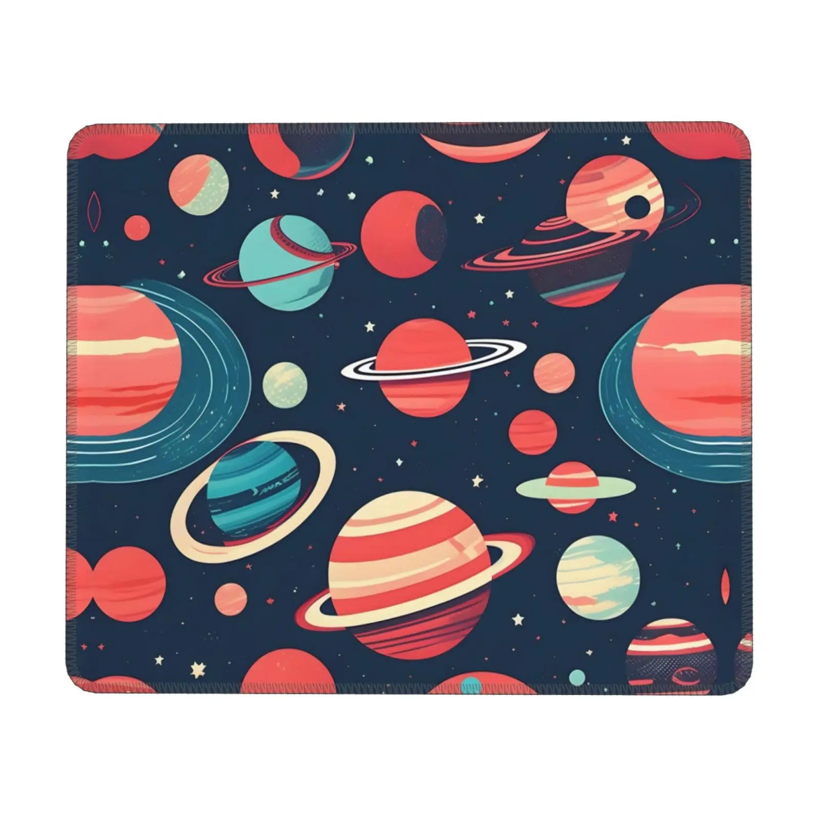 

Vintage Outer Space Planets Patterns Printing Lock Edge Gaming Mousepad Gamer Mouse Mat Keyboard Mats Desk Pad Mousepads 22x18cm