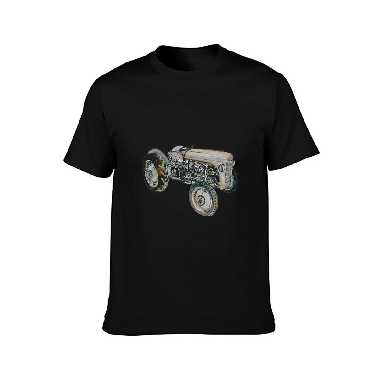 Painting of Ferguson Tractor T-Shirt Basic Regular Fit Casual T-Shirt