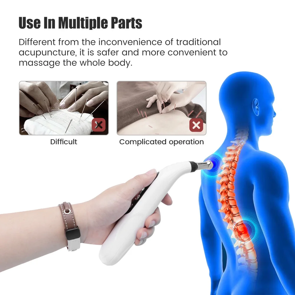 Electric 5 Heads Acupuncture Pen Electric Muscle Pain Relief Relaxing Massage Pen Laser Energy Therapy Health Care Tools