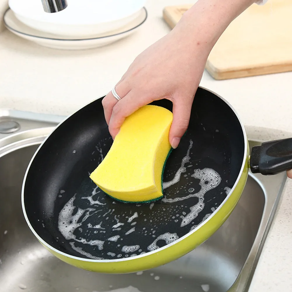 Dishwashing Reusable Kitchen Sponge Useful Accessories Cleaning Supplies Home Tools And Gadgets For Washing Tableware Scrubber