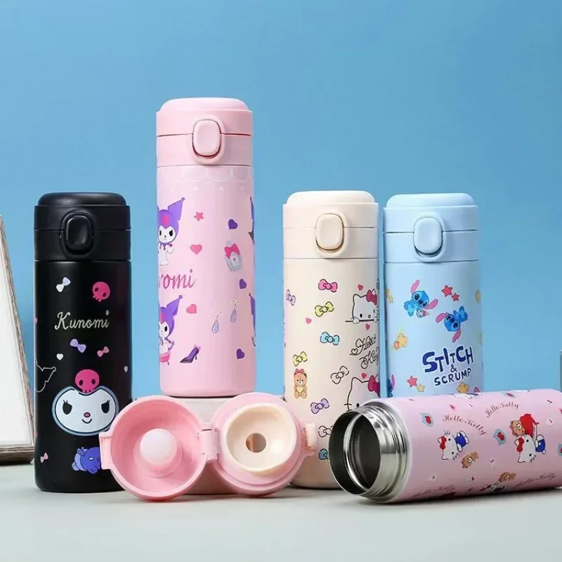 

Hello Kitty Anime Kawaii Pattern Thermos Sanrio Ins Cup Cute Kuromi Large Capacity Stainless Steel Bottle Gifts for Girls